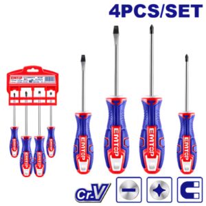 طقم مفك 4ق 2لون EMTOP ESST0402