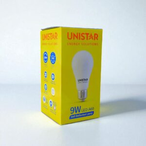 لمبة ليد 9 وات ابيض UNISTAR ضمان 3 سنوات
