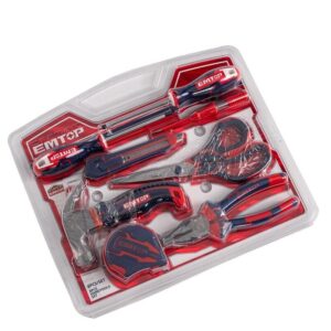 طقم عدة 8ق شنطة بلاستيك EMTOP EHTS01081